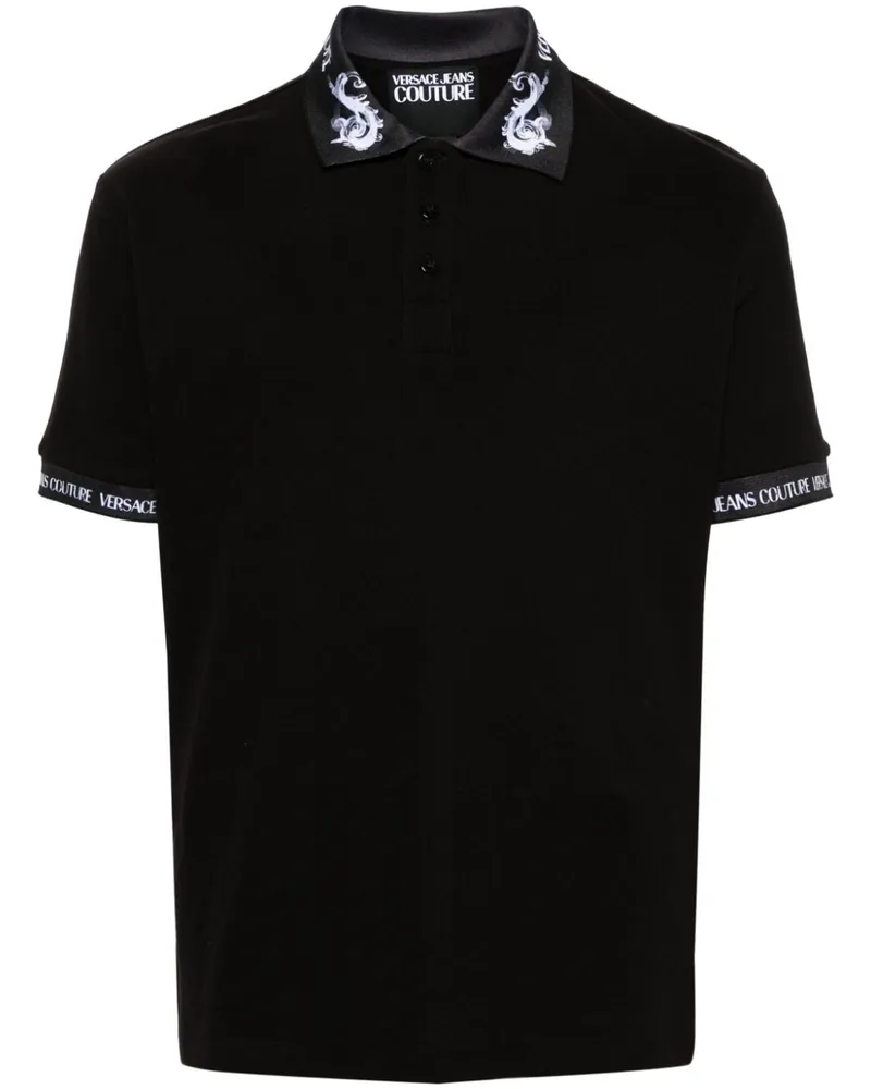 Versace Jeans Watercolour Couture Poloshirt - Schwarz Schwarz
