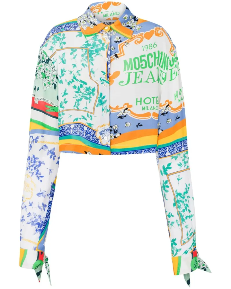 Moschino Hemd mit Print - Weiß Weiß