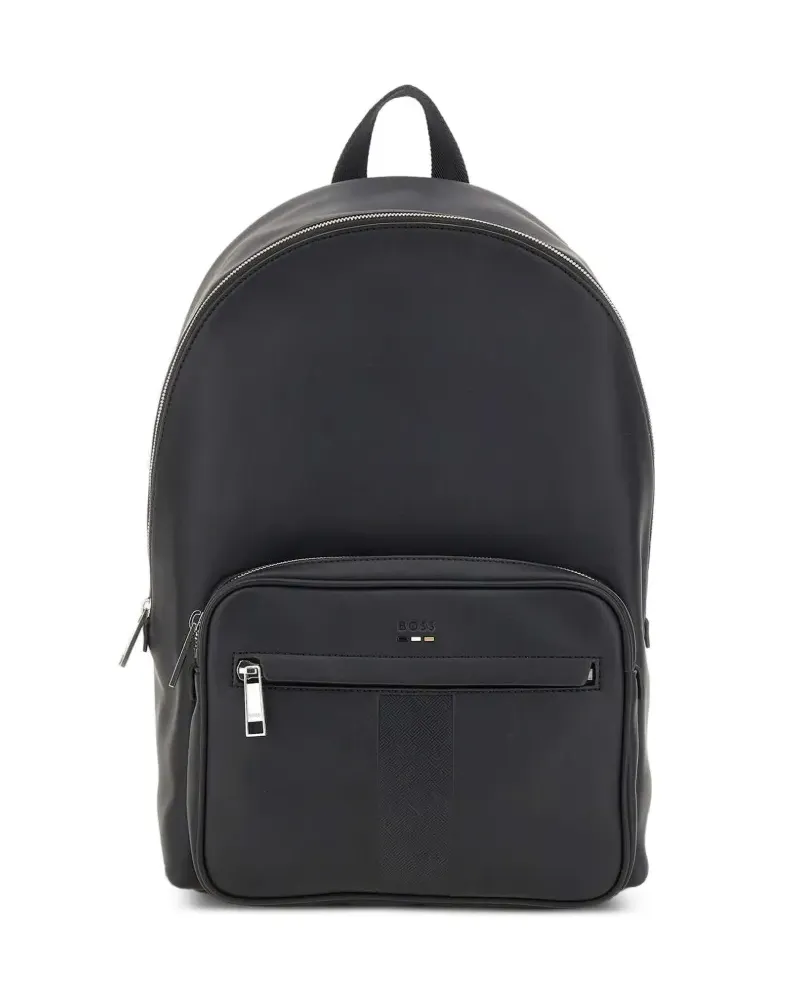 HUGO BOSS Rucksack mit Reißverschlussfach - Schwarz Schwarz