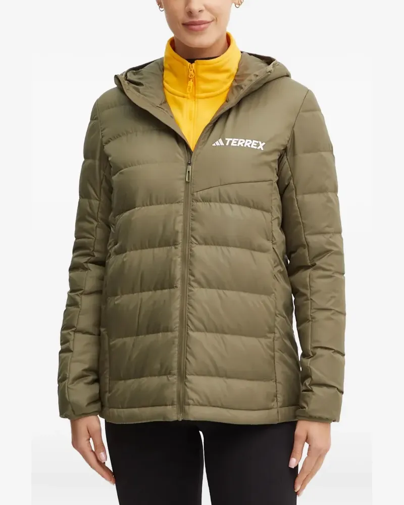 adidas Terrex hooded puffer jacket - Grün Grün