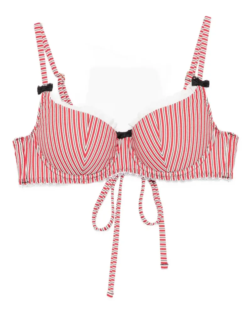 Agent Provocateur Milli striped bikini top - Weiß Weiß
