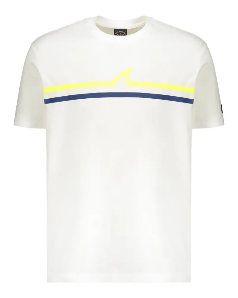 Paul & Shark Gestreiftes T-Shirt - Weiß Weiß