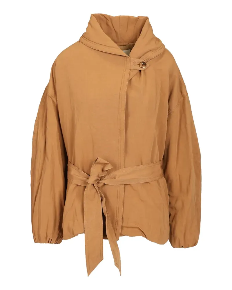 Isabel Marant Volinda cotton short trench jacket - Braun Braun