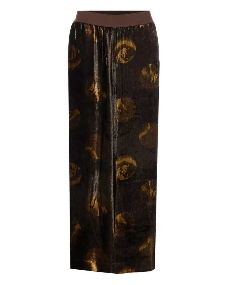 Uma Wang Hose mit Print - Braun Braun