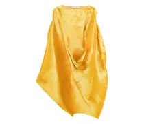 Plissiertes Kleid im Metallic-Look - Gold