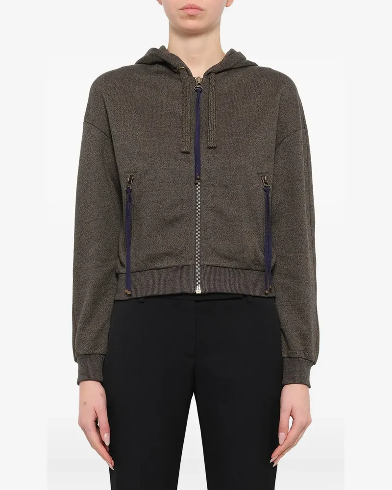 Kenzo Kapuzenjacke mit Logo - Grün Grün