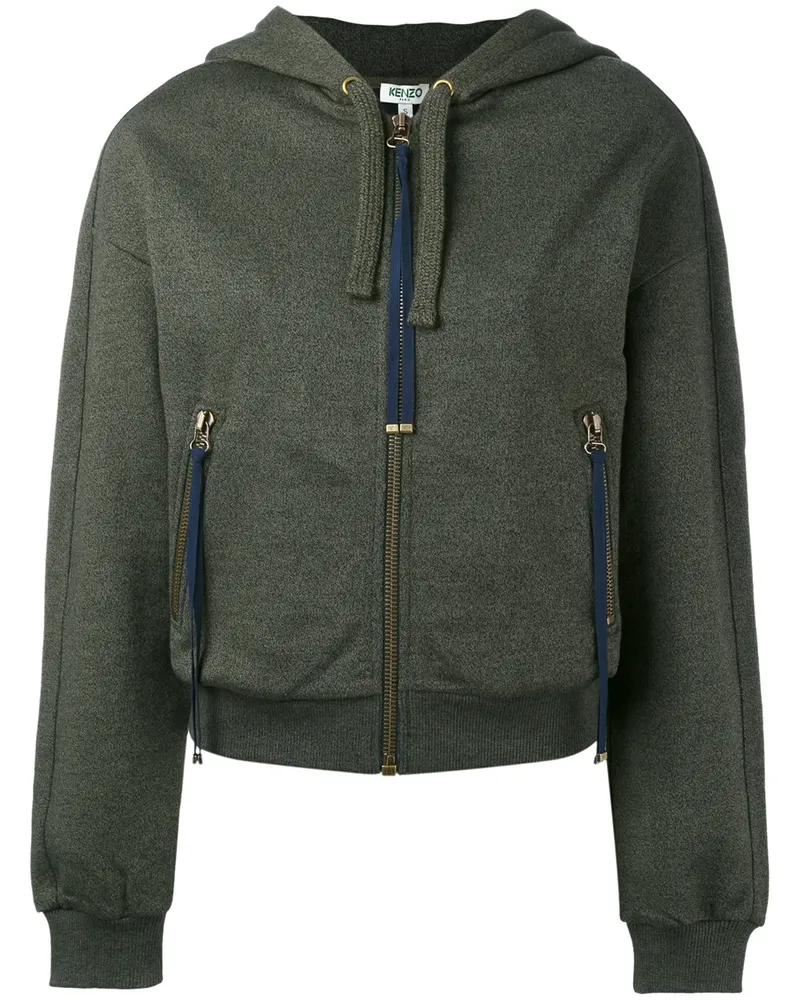 Kenzo Kapuzenjacke mit Logo - Grün Grün