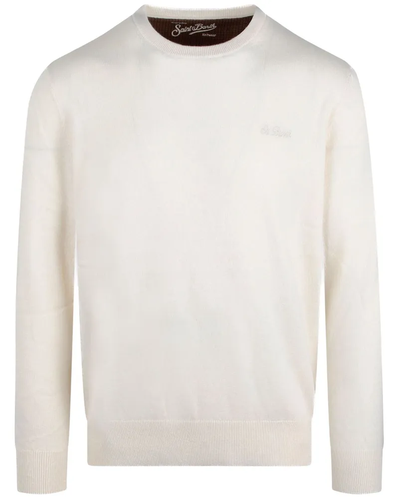 MC2 Saint Barth Pullover mit Logo-Stickerei - Weiß Weiß