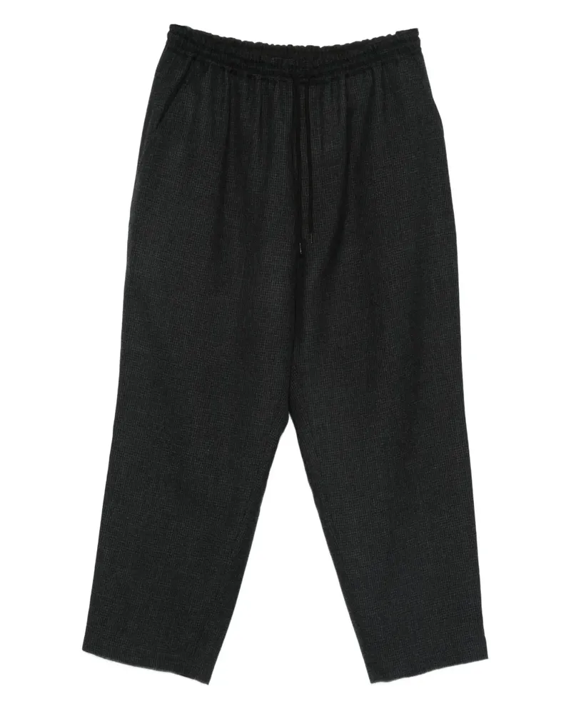 Comme des Garçons Hose mit Hahnentrittmuster - Schwarz Schwarz