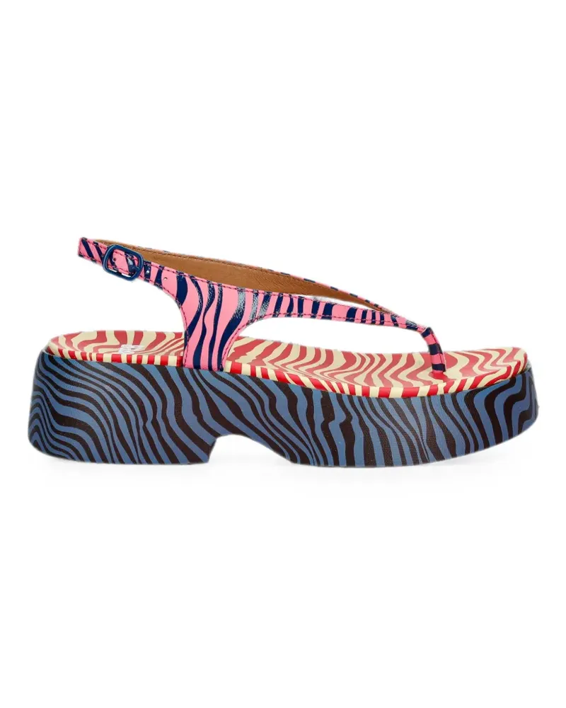 Camper Tasha zebra-print platform sandals - Rosa Rosa