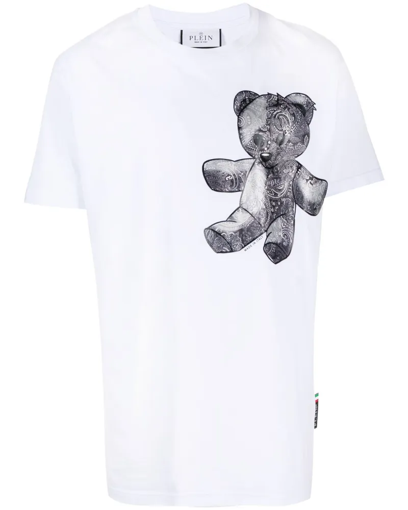 Philipp Plein Teddy Bear paisley-print T-shirt Weiß