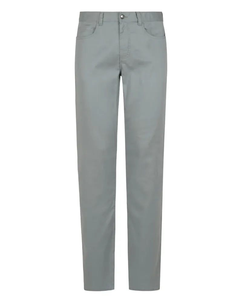 Canali Hose mit schmalem Schnitt - Grau Grau