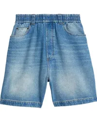 AMI Paris Jeans-Shorts mit weitem Bein Blau