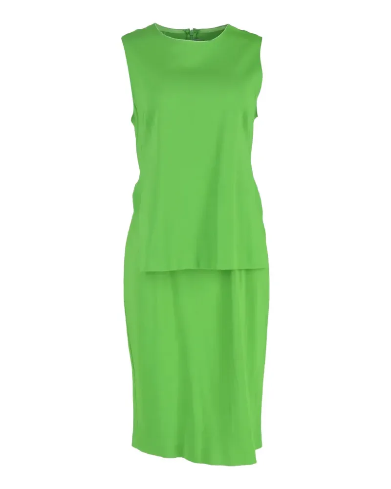 Max Mara Midikleid im Layering-Look - Grün Grün