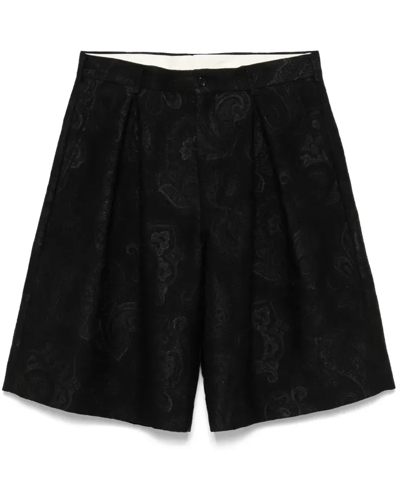 Comme des Garçons Shorts aus Paisley-Jacquard - Schwarz Schwarz