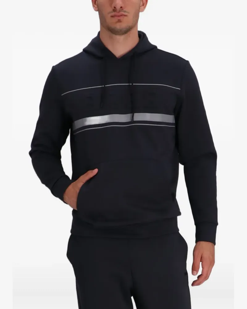 HUGO BOSS Sweatshirt mit Logo-Streifen - Schwarz Schwarz