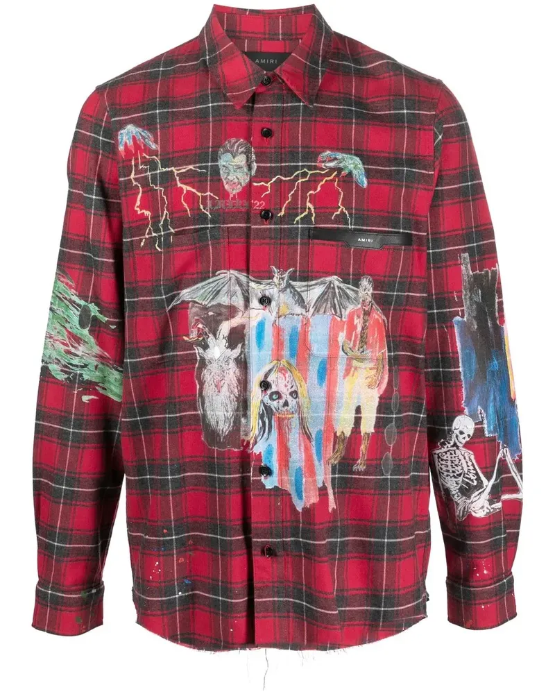 Amiri Hemd mit grafischem Print - Rot Rot