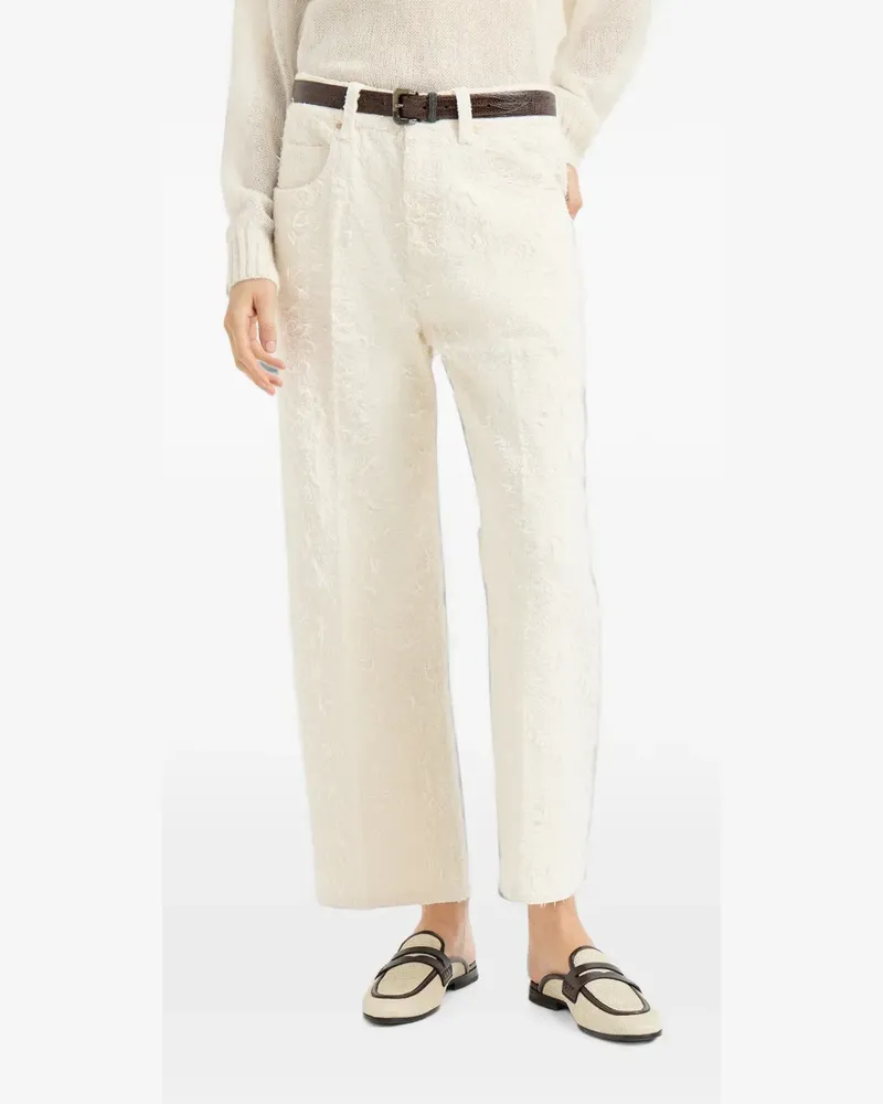 Brunello Cucinelli Hose mit verschwommener Struktur - Nude Nude