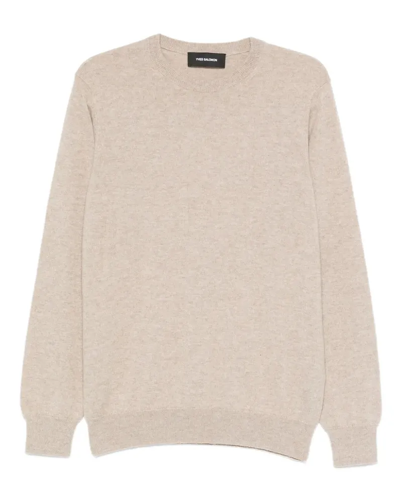 Yves Salomon Kaschmirpullover mit rundem Ausschnitt - Nude Nude