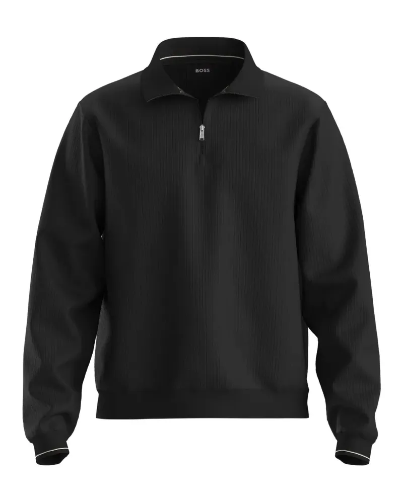 HUGO BOSS Sweatshirt mit Reißverschluss - Schwarz Schwarz