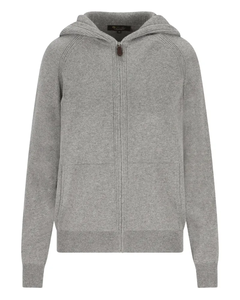 Loro Piana Gestrickte Merano Bomberjacke - Grau Grau