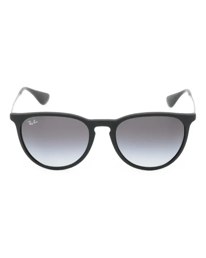 Ray Ban Runde Erika Sonnenbrille - Schwarz Schwarz