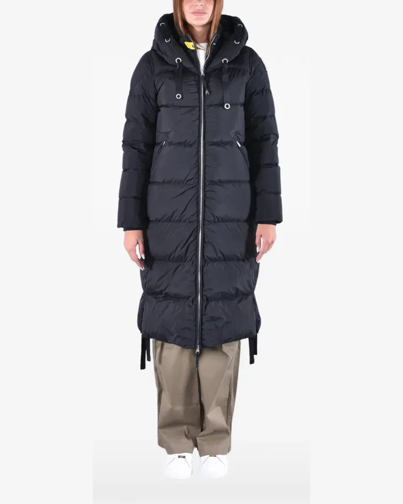 Parajumpers Gesteppter Panda Oversized-Kapuzenmantel - Schwarz Schwarz