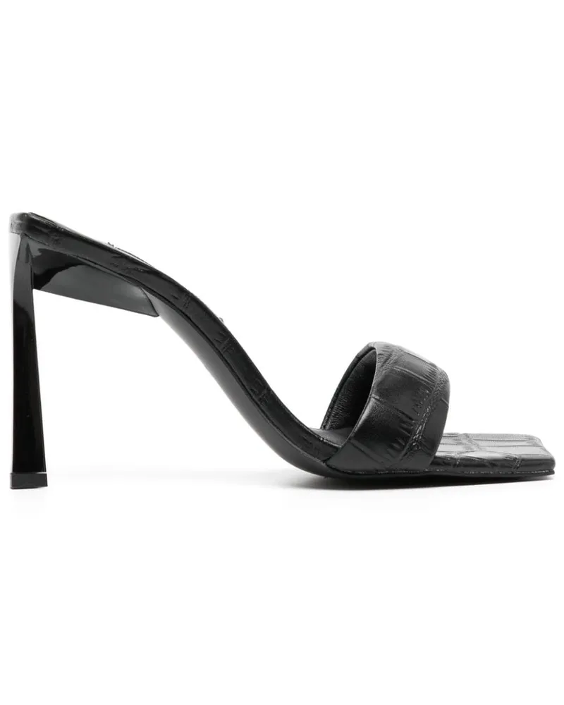 SENSO Floss Mules mit Kroko-Prägung 95mm Schwarz