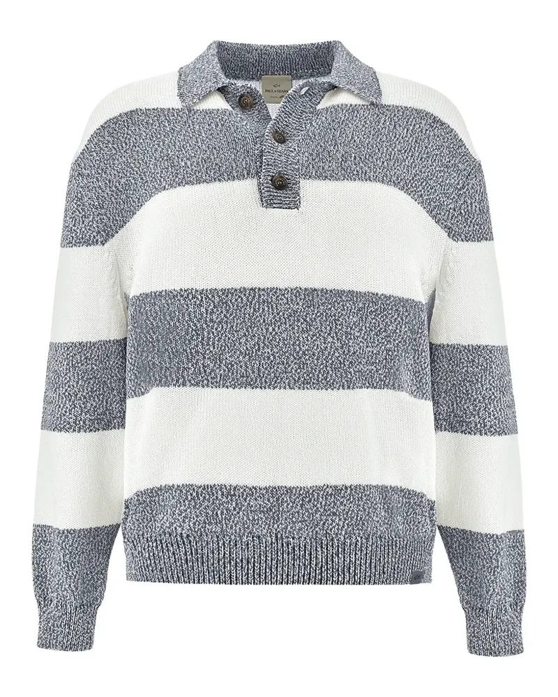Paul & Shark striped knit polo shirt - Weiß Weiß