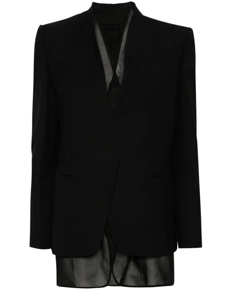 Brunello Cucinelli Einreihiges Sakko im Layering-Look - Schwarz Schwarz