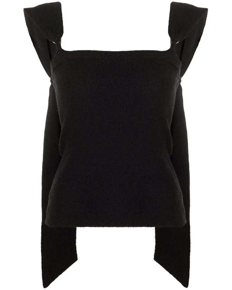 Nanushka Drapiertes Bandeau-Top - Schwarz Schwarz