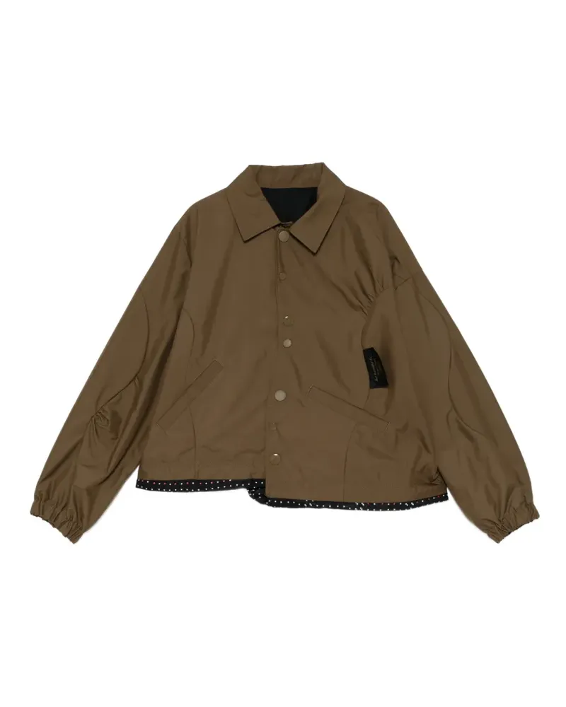 Undercover logo-patch cropped jacket - Grün Grün