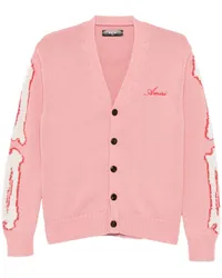 Amiri Cardigan mit Bone-Applikation Rosa