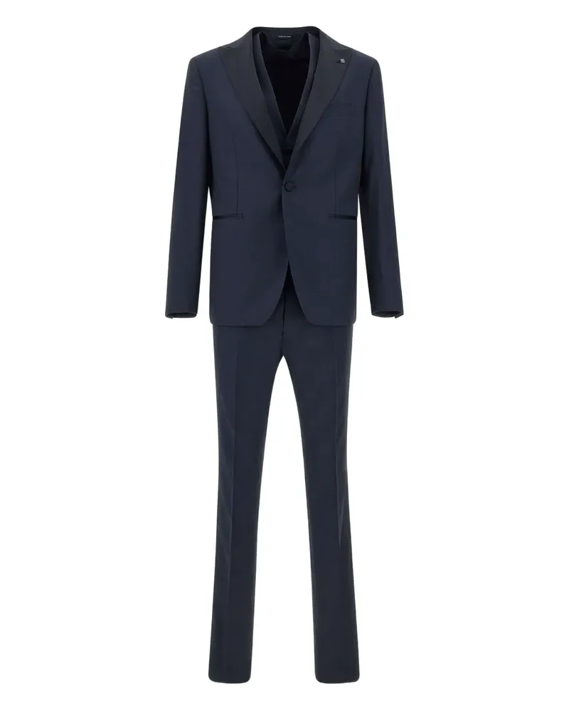 Tagliatore Dreiteiliger Anzug mit Brosche - Blau Blau