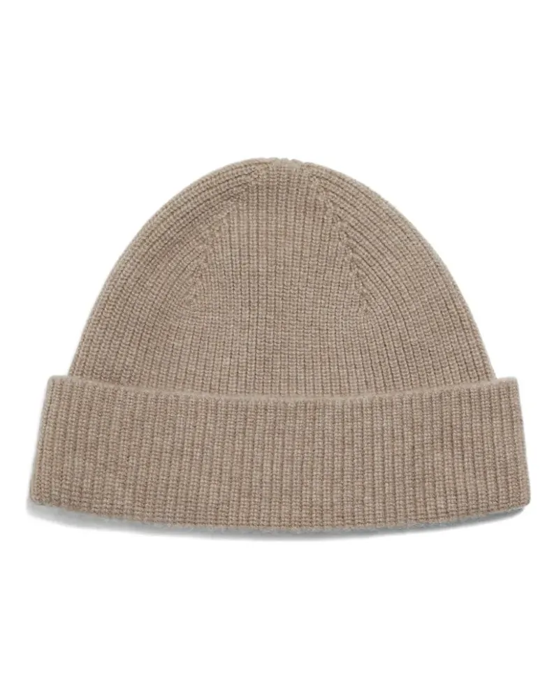 Ermenegildo Zegna Gerippte Beanie aus Kaschmir - Nude Nude