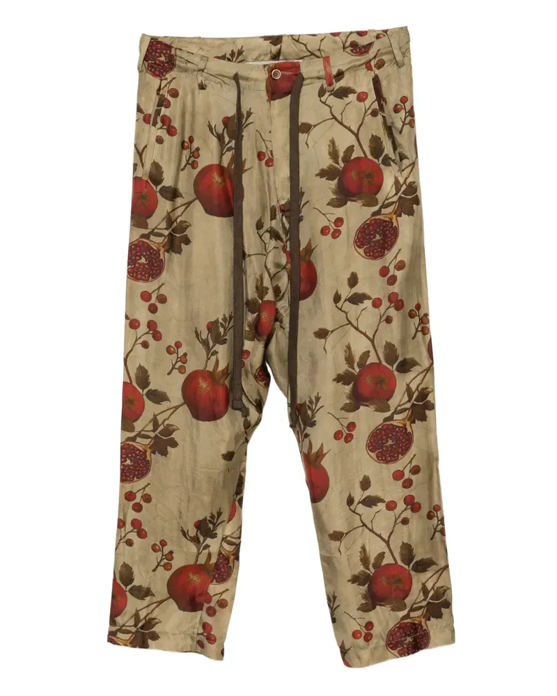 Uma Wang Hose mit durchgehendem Print - Grün Grün