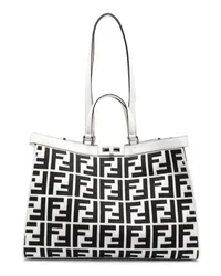 Fendi Shopper mit FF-Print Weiß