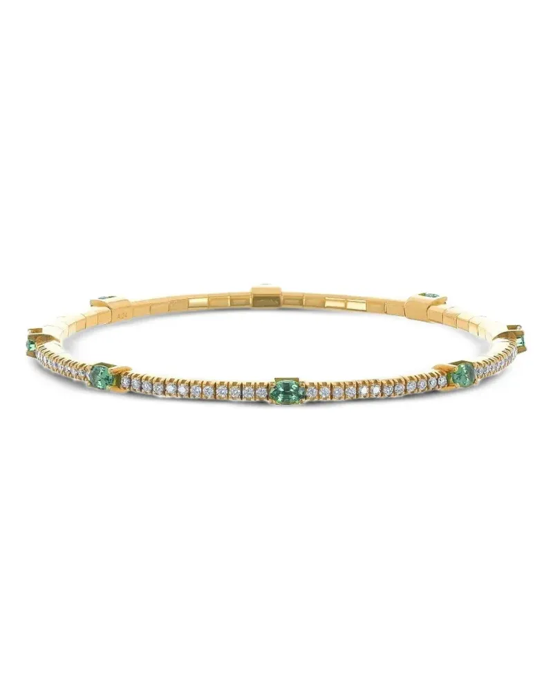 Roberto Demeglio 18kt Gelbgoldarmband mit Tsavorit und Diamant Gold