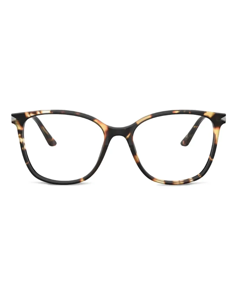 Giorgio Armani Eckige Brille in Schildpattoptik - Braun Braun