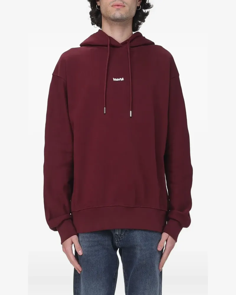 DISCLAIMER graffiti-print hoodie - Rot Rot