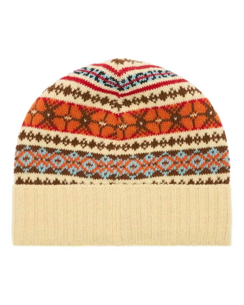 Bally Beanie mit Logo-Patch - Nude Nude