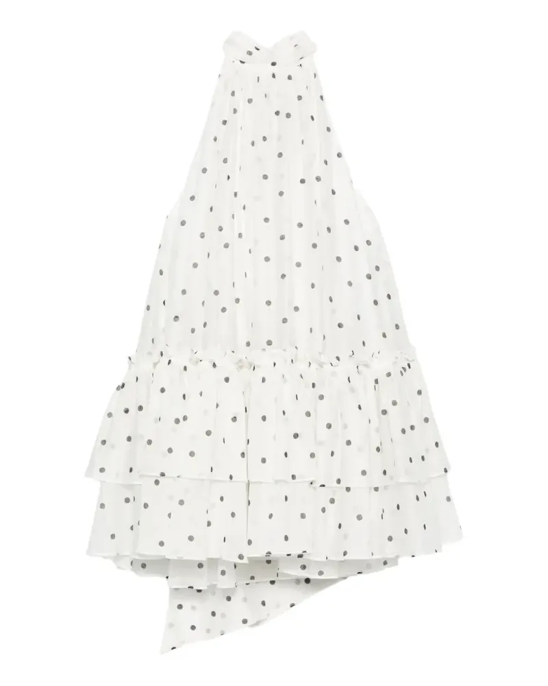Aje. Amily polka-dot tiered mini dress - Weiß Weiß