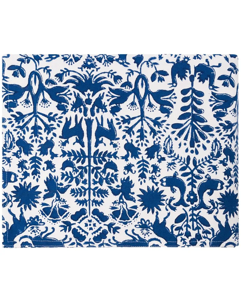 Les-Ottomans Tischdecke mit Print - Blau Blau