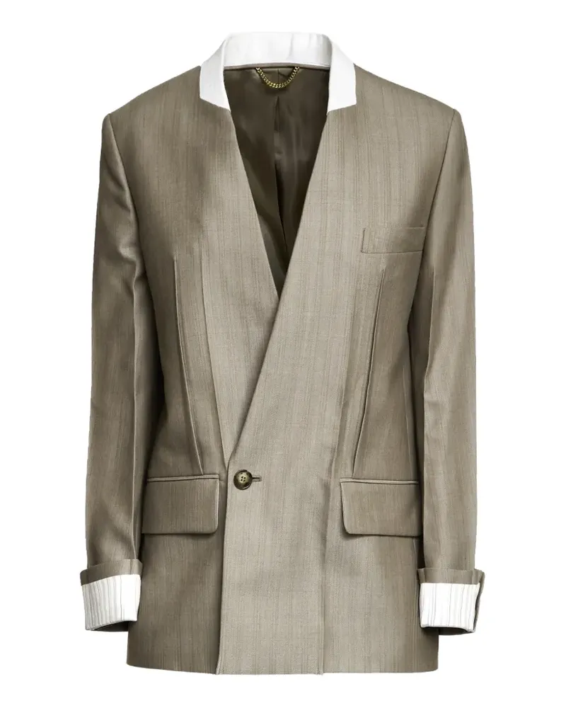 Victoria Beckham V-neck blazer - Nude Nude