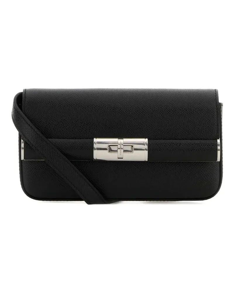Dolce & Gabbana Schultertasche aus Leder - Schwarz Schwarz