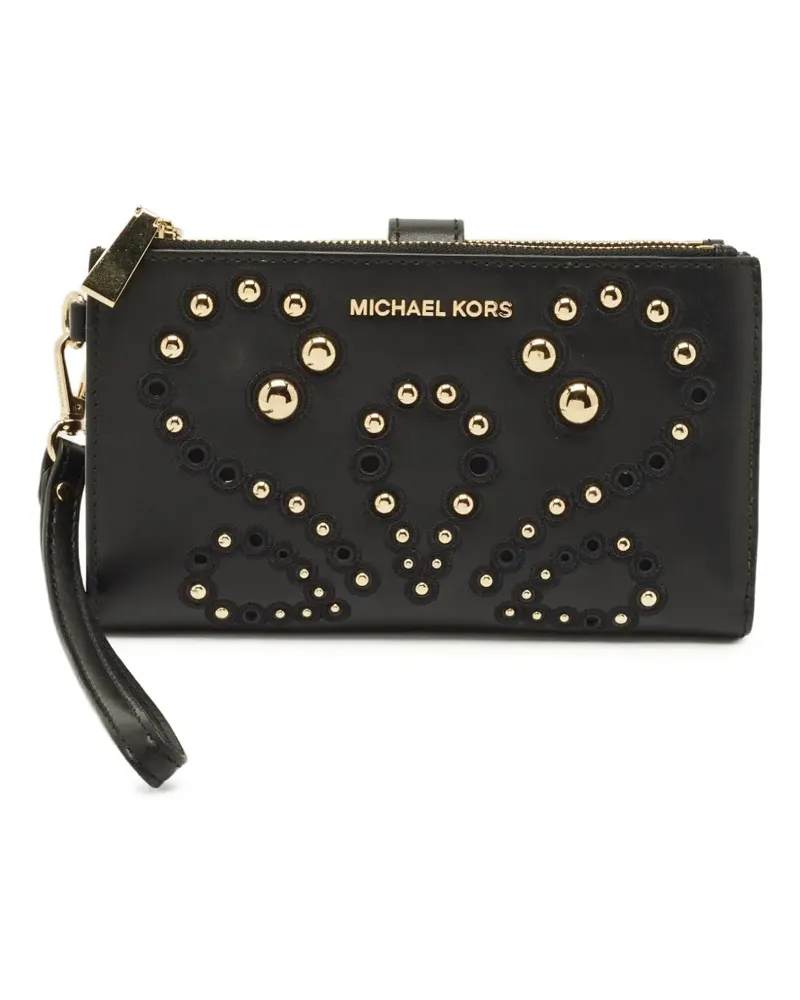 Michael Kors Adele stud-embellished wallet - Schwarz Schwarz