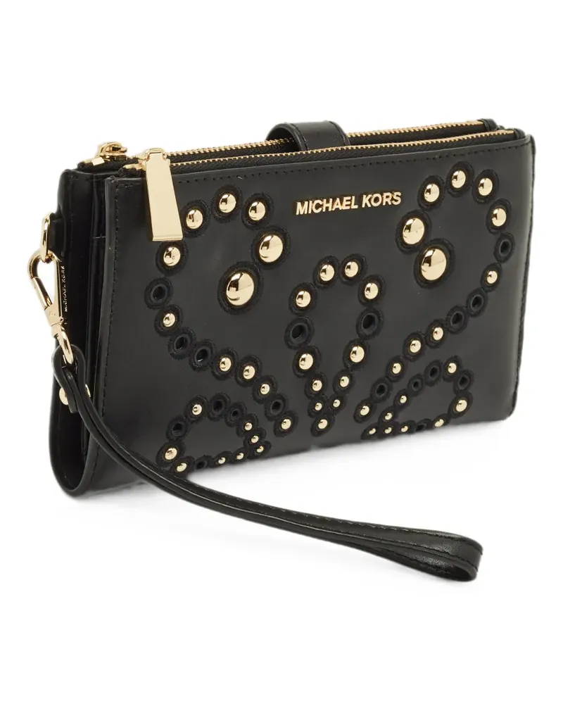 Michael Kors Adele stud-embellished wallet - Schwarz Schwarz