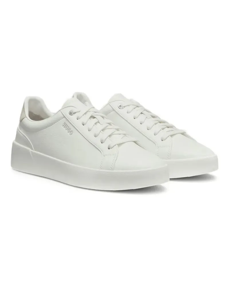 HUGO BOSS Sneakers mit Logo-Schild - Weiß Weiß