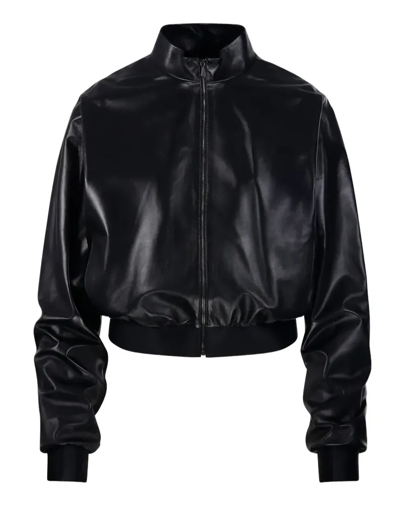 Gucci Lederjacke mit Reißverschluss - Schwarz Schwarz
