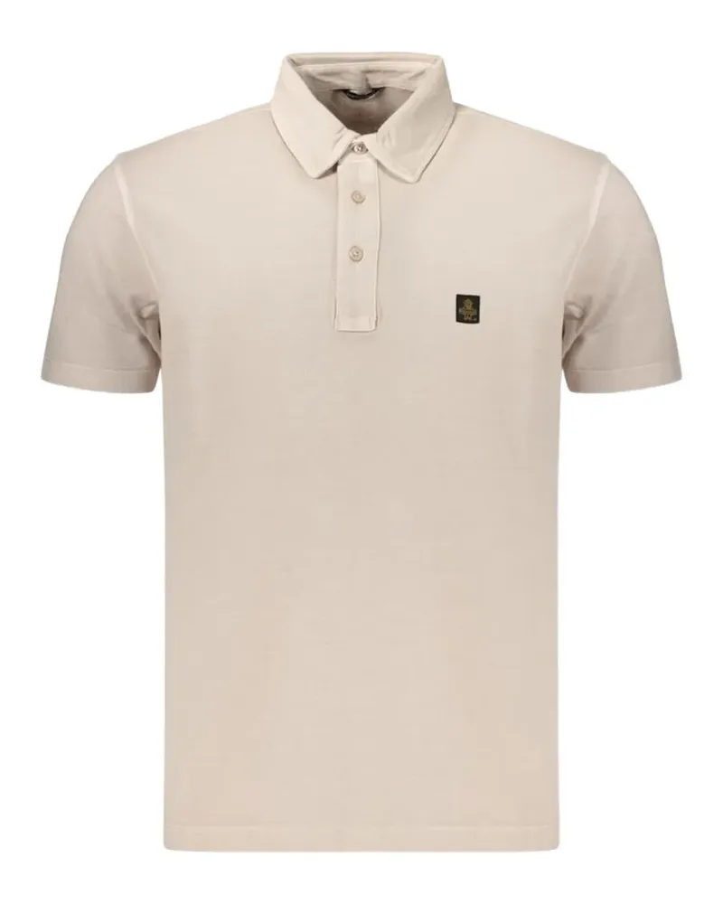 RefrigiWear Mirror Poloshirt mit Logo-Patch - Nude Nude